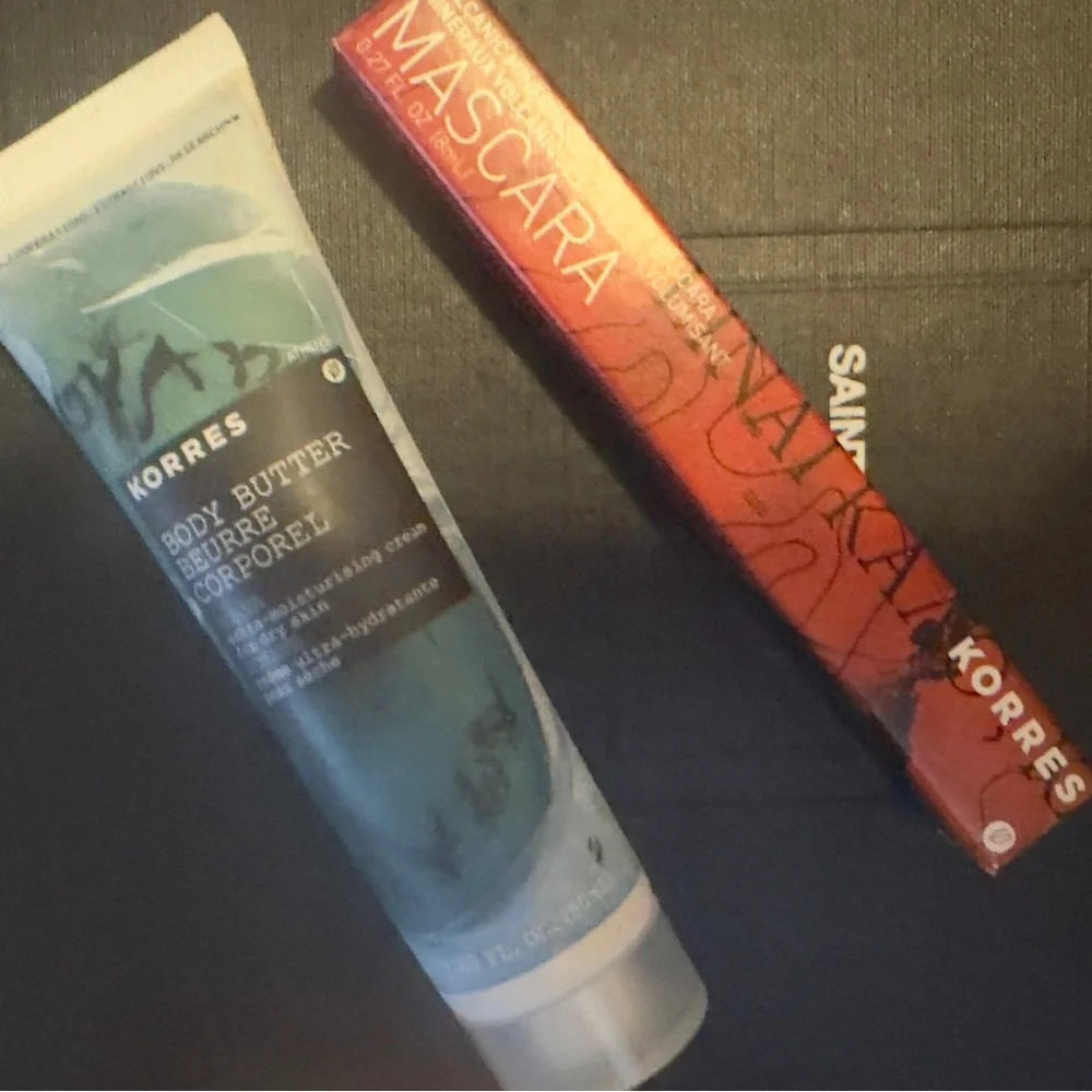 NEW Korres Volcanic Minerals Mascara Obsidian & Body Butter Guava